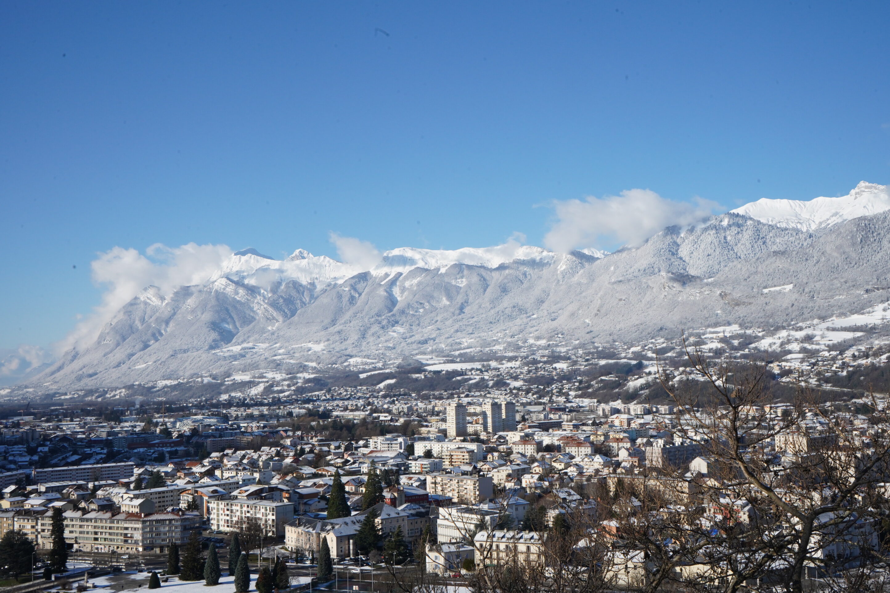 Vue aérienne hiver